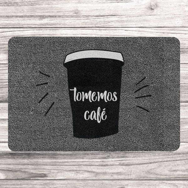 Tapete entrada tomemos un cafe